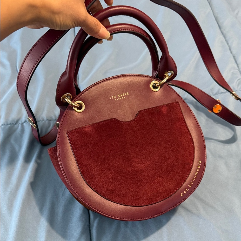 Ted Baker Deep Red Circle Crossbody Bag